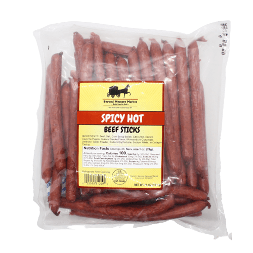 Beef Sticks – Spicy Hot (2 lbs) – Beyond Measure Market
